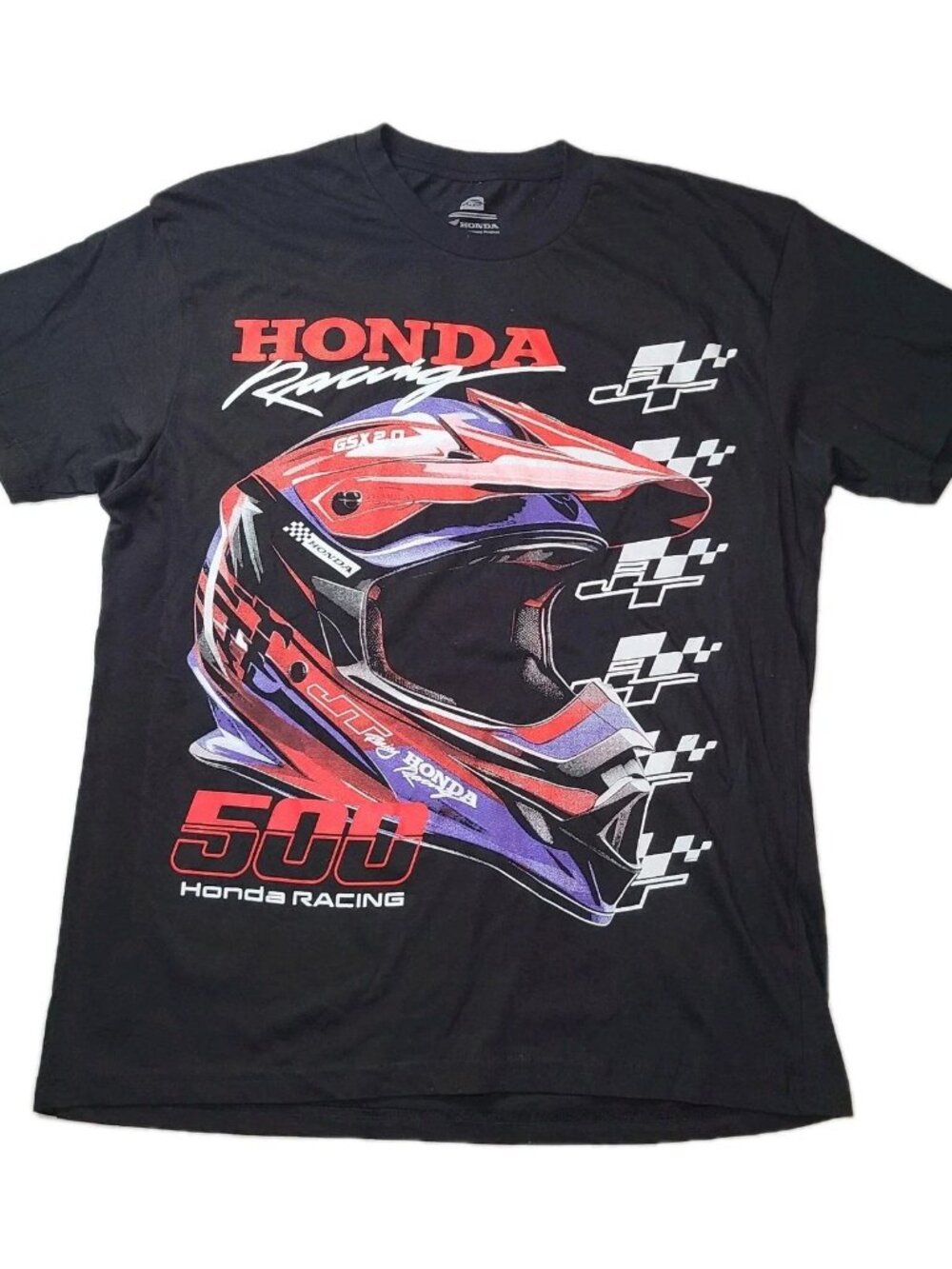 JT Racing X Honda Racing 500 Black Motocross T-Shirt Mens Size L New